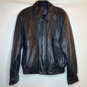 Roundtree & Yorke Black Leather Jacket